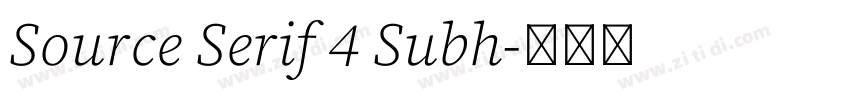 Source Serif 4 Subh字体转换